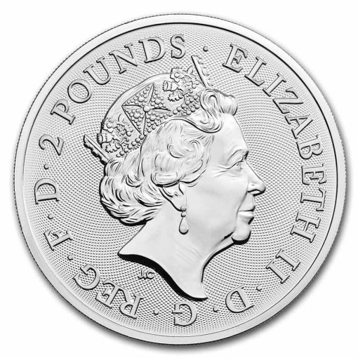 2021 (New) Great Britain Royal Arms of England 1 oz 31.1 gram .999 Silver Coin - Image 2