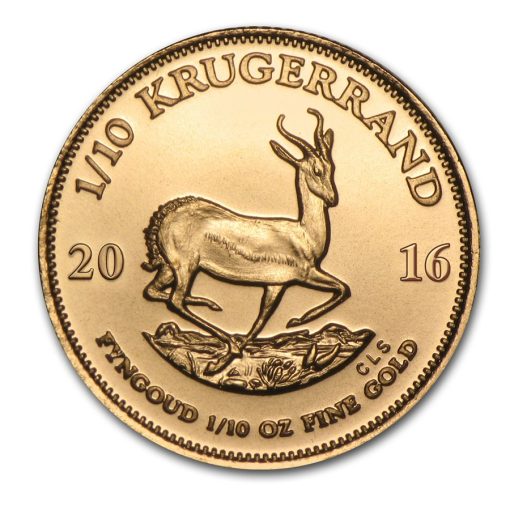 2016 (New) South Africa 1/10 oz Krugerrand 22K Coin Gold