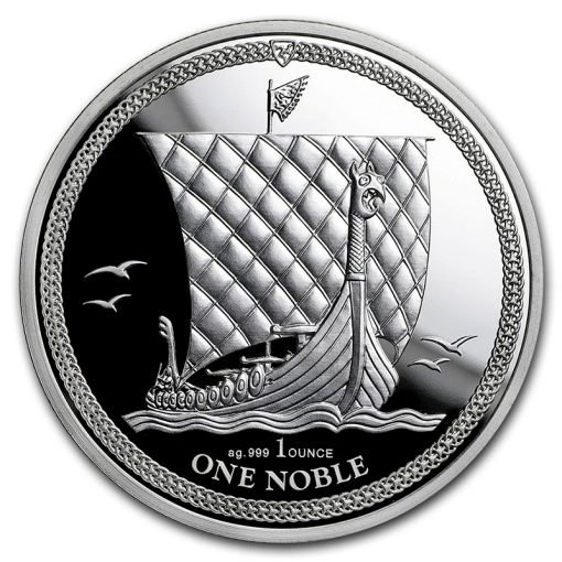 2018 (New) Isle of Man Noble Proof 1 oz Silver Coin in Capsule