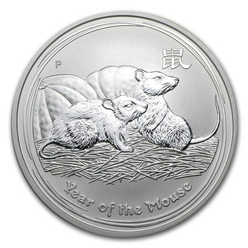 2008 (New) Australian Year of the Mouse Lunar 1 oz Silver Coin