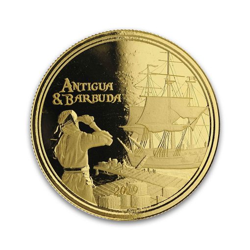 【3 Day Ship】2019 (New) 1 oz 24K Gold Coin Pirate Ship・Rum Runner in Assay CERTI-LOCK®