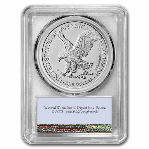 2021年 (新品) アメリカ「イーグル・ウオーキング リバティ」純銀 1 オンス 銀貨 PCGS MS70【2型】 - 画像 (2)