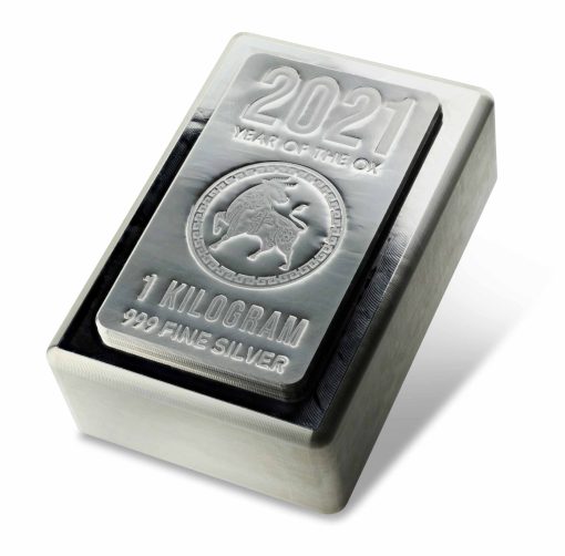 【3 Day Ship】2021 (New) 1 Kilogram .999 Pure Silver「 Year of Ox Lunar 」Heraeus Bar - Image 3