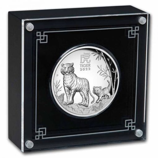 2022 (New) Australia Lunar Year of the Tiger Silver 5 oz Proof Coin - Image 4