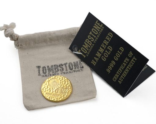 【3 Day Ship】(New) USA「Tombstone Hammered」Gold 1 oz Round - Image 5