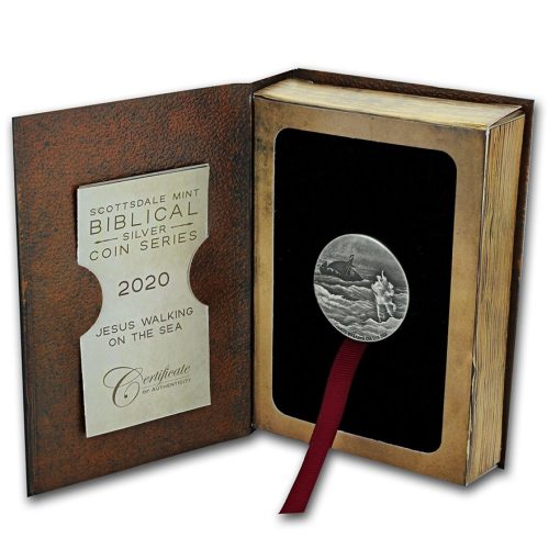 2020 (New) Bible Series Jesus Walks on the Sea 2 oz Silver 62.2g Coin - Image 4