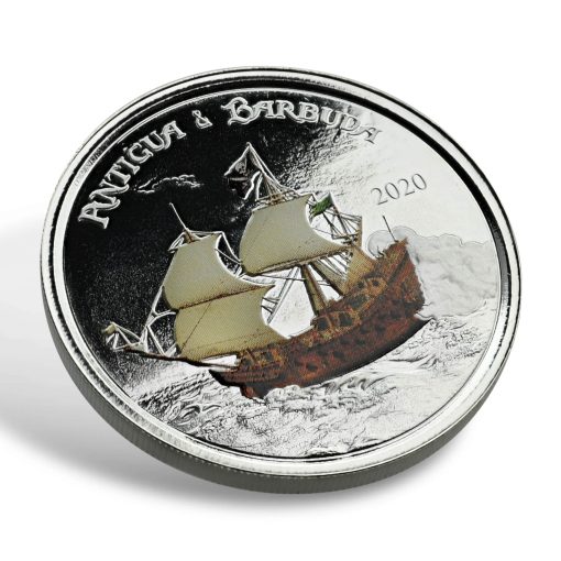 2020 (New) Color Proof Pirate Ship・Rum Runner 1 oz  .999 Silver Coin - Image 5