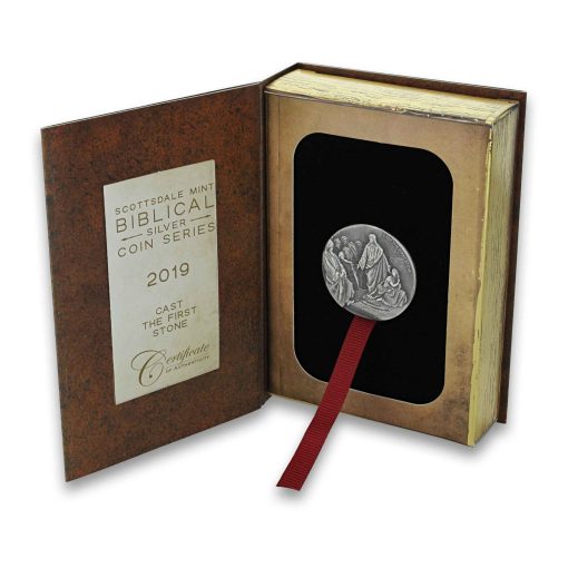 2019 (New) Bible Series Cast the First Stone 2 oz Silver 62.2g Coin - Image 7