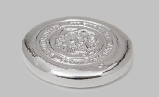 (New) Scottsdale Round「Button」Silver 5 oz Bar - Image 4