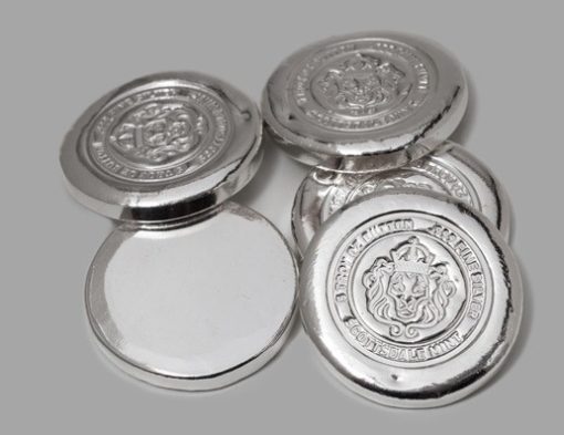 (New) Scottsdale Round「Button」Silver 5 oz Bar - Image 5