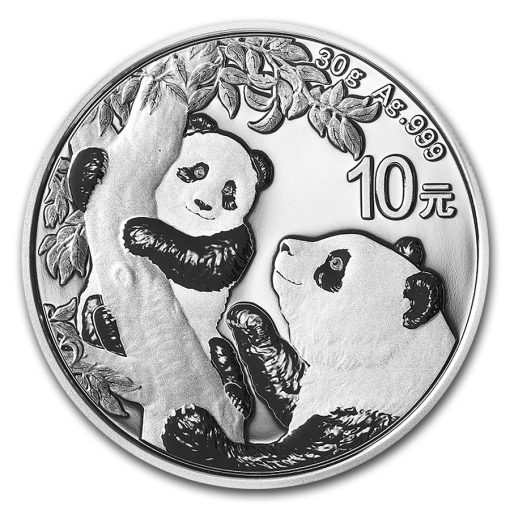 2021年 (新品) 中国「パンダ」純銀 30グラム 銀貨