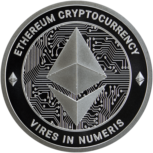 (New) USA 1 oz Silver Ethereum ETH Round 99.9% Pure Silver Coin