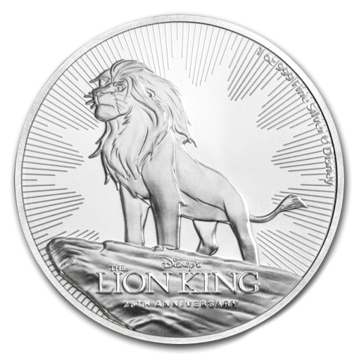 2019 (New) Niue $2 Disney Lion King 25th Anniversary 1 oz Silver Coin