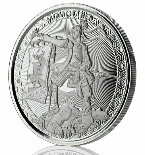 2020 (New) Samoa「MOMOTARO & ONI」ANIME 99.99% Pure Silver 1 oz Coin - Image 5