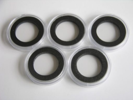 (New) High Quality Acrylic Coin Capsule Black Ring Type 1/4 oz Gold 20mm・1 Capsule - Image 4