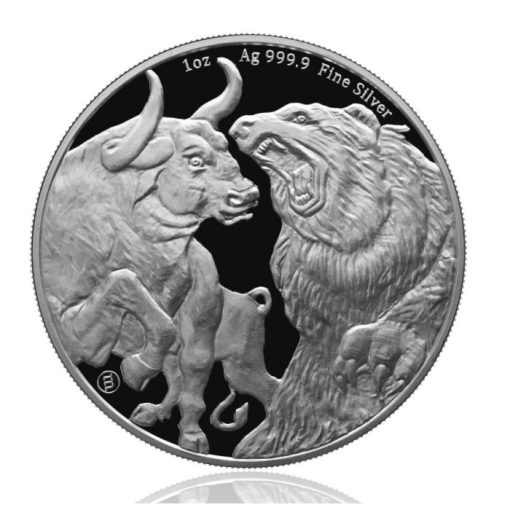 2022 (New) Tokelau Bull & Bear Silver 1 oz Coin