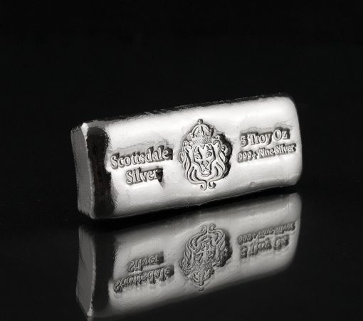 (New) 5 oz .999 Pure Silver「Chunky」Bar Scottsdale・1 Bar - Image 2