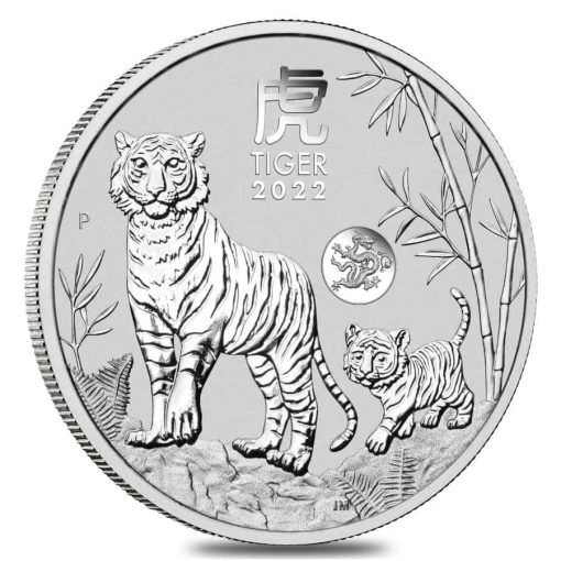 2022 (New) Australia Lunar Year of the Tiger (Dragon Privy) 1 oz Silver Coin