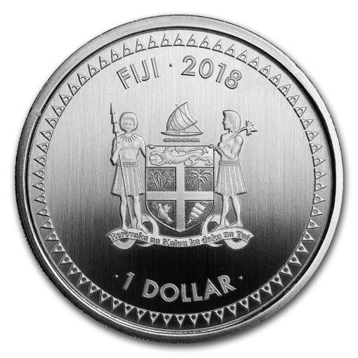 2018 (New) Fiji「 Mermaid 」1 oz  .999 Pure Silver Coin - Image 2