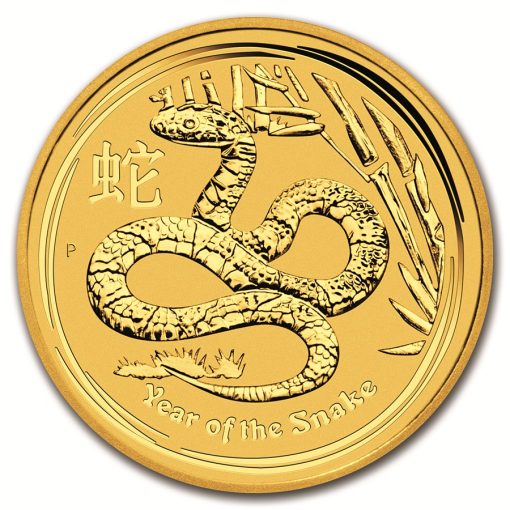 2013 (New) Australia Year of the Snake Lunar 24K 1/10 oz Gold Coin