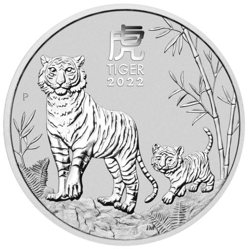 2022 (New) Australian Year of the Tiger Lunar PERTH 1 oz Silver Coin