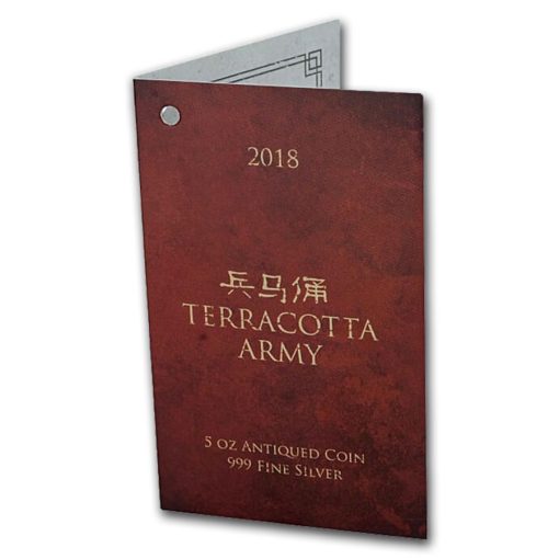 2018年 (新品) フィジー「中国秦始皇帝・兵馬俑」純銀 5オンス アンティーク 銀貨 - 画像 (4)