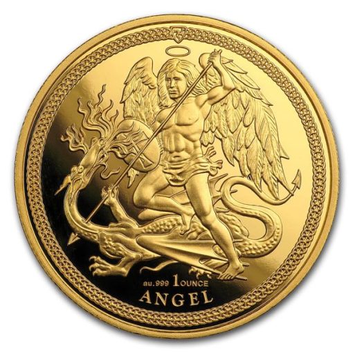 【3 Day Ship】2017 (New) Isle of Man Angel Gold 1 oz coin