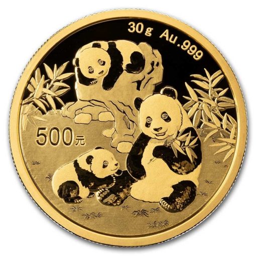 【お取り寄せ】2025年 (新品) 中国「パンダ」純金 30グラム 金貨