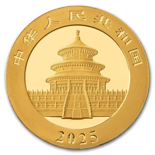 【お取り寄せ】2025年 (新品) 中国「パンダ」純金 30グラム 金貨 - 画像 (2)