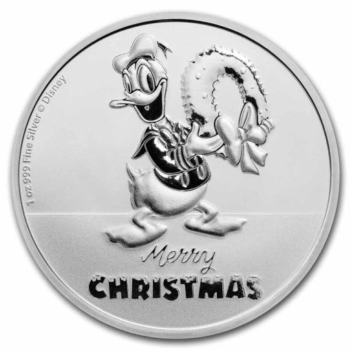 【3 Day Ship】2022 (New) Niue Disney Donald Duck Christmas Silver 1 oz Coin