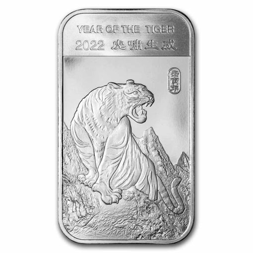 2022 (New) American Year of the Tiger Lunar Silver 1 oz Bar