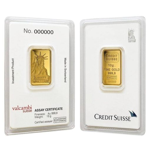 (New) Credit Swiss Statue of Liberty Gold 10 gram Bar