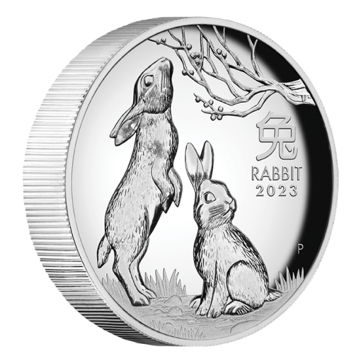 2023 (New) Australian Year of the Rabbit Lunar Silver 1 oz High Relief Proof Coin - Image 4