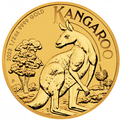 【3 Day Ship】2023 (New) Australia Kangaroo Gold 1/2 oz Coin