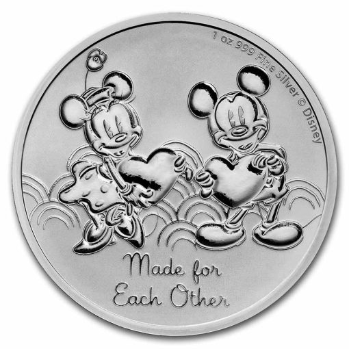 2023 (New) Disney「Mickey & Minnie・Valentine's Day」1 oz Silver Coin