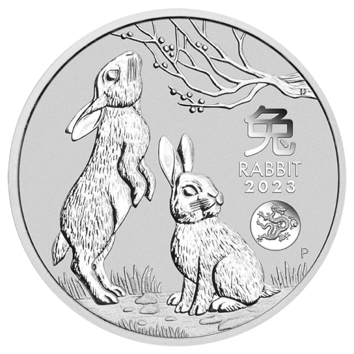 2023 (New) Australia Lunar Year of the Rabbit (Dragon Privy) 1 oz Silver Coin