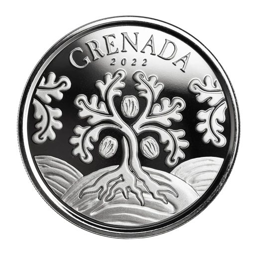 2022 (New) Grenada Nutmeg Tree Silver 1 oz Coin