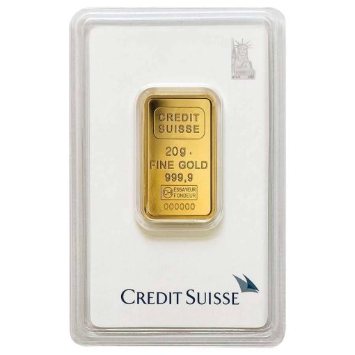 【3 Day Ship】(New) Credit Swiss Statue of Liberty Gold 20 gram Bar - Image 3