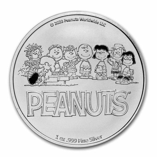 2023 (New) Peanuts Snoopy Valentine's Day Cards Silver 1 oz Coin - Image 2