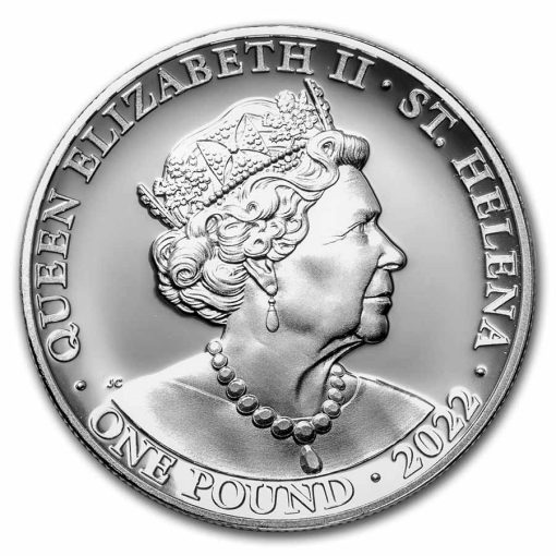 2022 (New) St. Helena Queen's Virtues Charity Silver 1 oz Proof Coin　 - Image 2