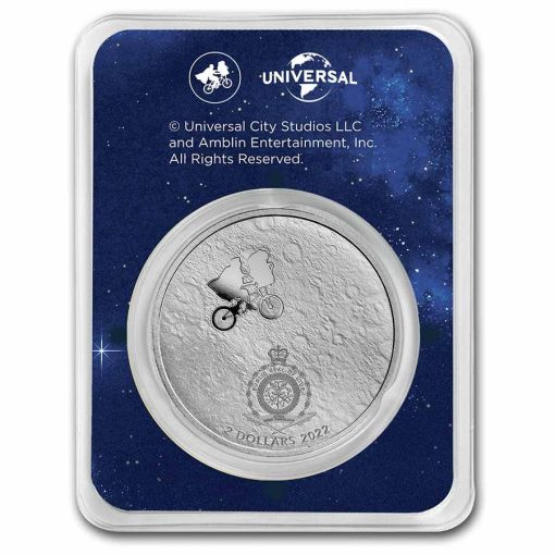 2022年 (新品) ニウエ「E.T. イーティー 40周年」純銀 1オンス カラー 銀貨 - 画像 (2)