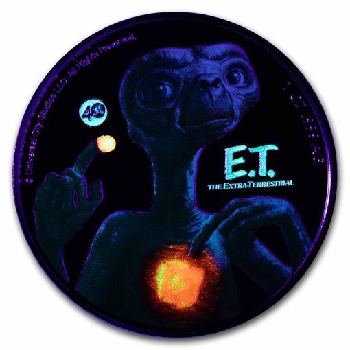 2022年 (新品) ニウエ「E.T. イーティー 40周年」純銀 1オンス プルーフ 銀貨 - 画像 (4)