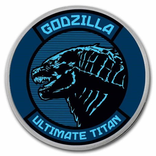 2021 (New) Niue Godzilla Vs Kong godzilla Silver 1 oz Colorized Coin - Image 3