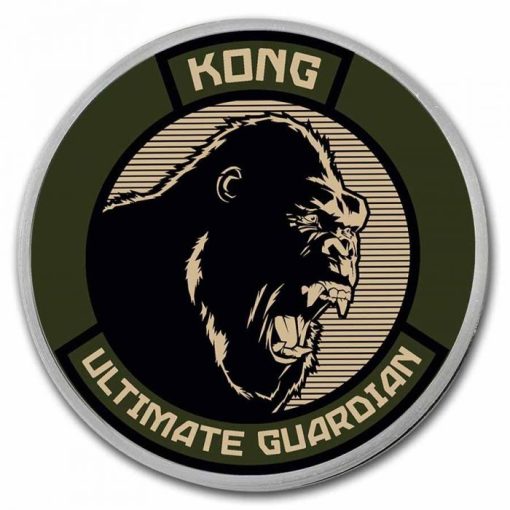 2021 (New) Niue Godzilla Vs Kong "Kong" Silver 1 oz Colorized Coin - Image 3