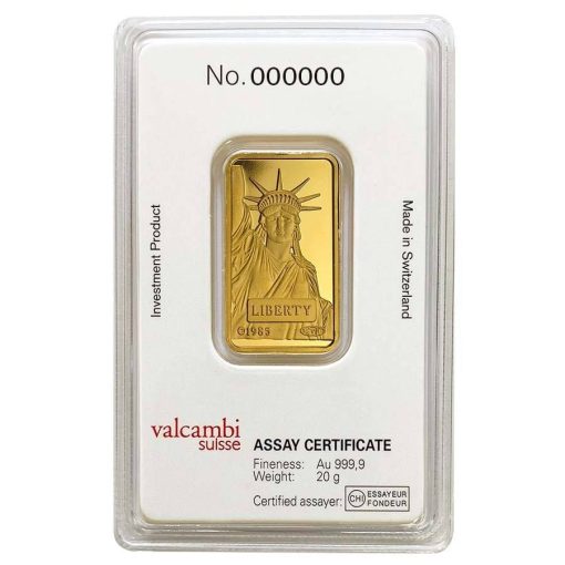 【3 Day Ship】(New) Credit Swiss Statue of Liberty Gold 20 gram Bar - Image 2