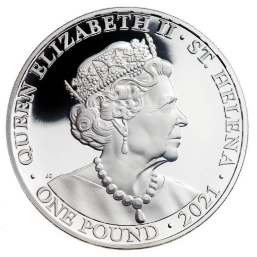 2021 (New) St Helena The Queen's Virtues Victory Silver 1 oz Gilded Proof Coin - Image 2