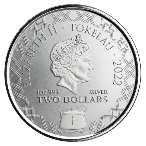 2022 (New) Tokelau Komodo Dragon Silver 1 oz Coin - Image 2