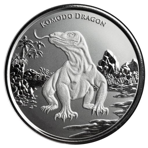 2022 (New) Tokelau Komodo Dragon Silver 1 oz Coin