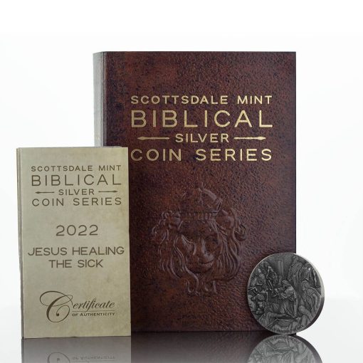 2022 (New) Bible Series Jesus Healing The Sick Silver 2 oz Coin - Image 3