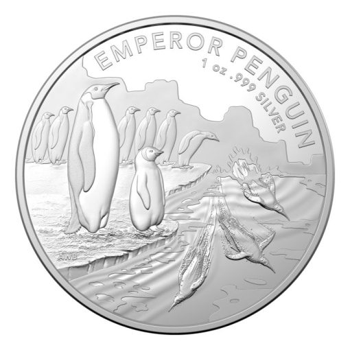 2023 (New) Australian Antarctic Territory Emperor Penguin Silver 1 oz Coin